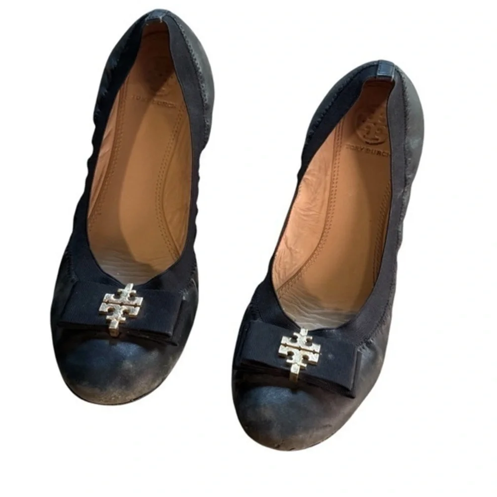 Tory Burch Black leather Ballet Flats